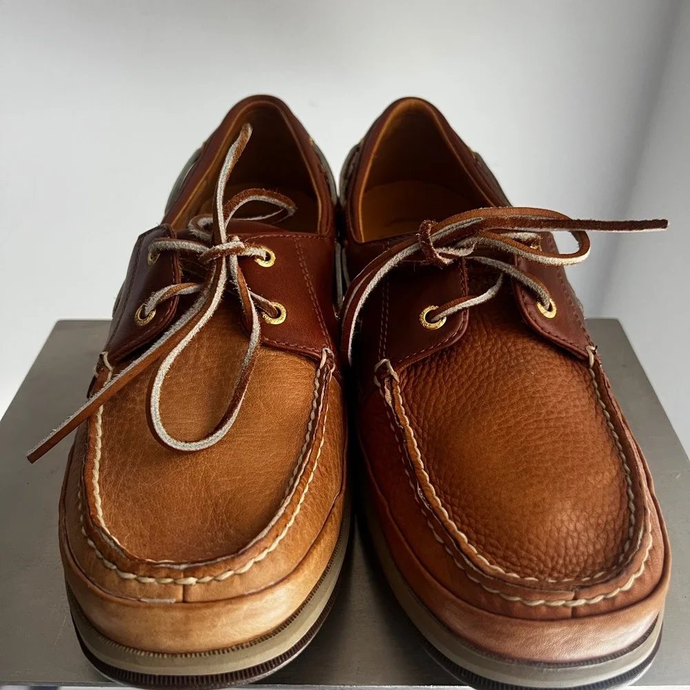 Sperry Top-Sider Gold Cup Boat Shoes Mens 11M Tan Brown Leather 0834911